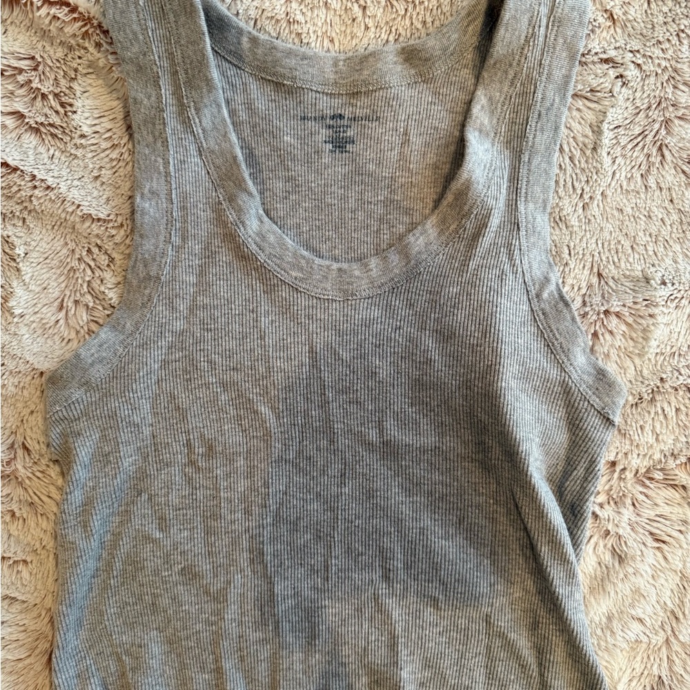 Brandy Melville Heather Gray Ribbed Tank Top